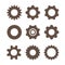 Vector image machine gears and transmission parts