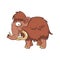 Vector image of mammoth.