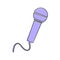 Vector image of microphone. Karaoke icon cartoon style on white isolated background