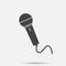 Vector image of microphone. Vector karaoke icon.