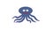 Vector image of an octopus. cheerful octopus