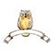 Vector image of an owl with college ribbon. symbol of wisdom isolated