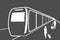 Vector image of passengers boarding the subway. Flat design of a vector icon.