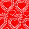Vector image. Pattern in the form of abstract hearts, flowers.