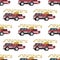 Vector image Pattern Groups Red Fire Trucks