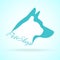 Vector Image Of Pets Design On Background. Petshop, Dog, Cat. Animal Logo