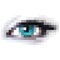 Vector image of a pixellated eye