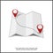 Vector image positioning on the map. Mark GPS icon. Red icon location drop pin on white isolated background