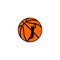 Vector Image of Professional Basketball with Basketball Players, Clean modern simple look. sport, ball, bounce