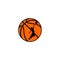 Vector Image of Professional Basketball with Basketball Players, Clean modern simple look. sport, ball, bounce