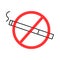 Vector image of a prohibiting smoking sign, a flat icon