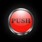 Vector image of red metallic push button