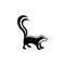 vector image shows a skunk icon in glyph style