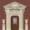 Vector image of stone entrance