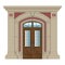 Vector image, stone entrance of house