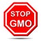 Vector image of stop sign GMO, promoting healthy eating