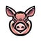 Vector image of swine head