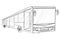 Vector image. A vehicle for carrying passengers. Bus. In a outline style. EPS 10