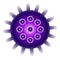 Vector image virus 2019-nCov, Covid 19, coronavirus, cancer cell, ocnology