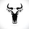 Vector image of an wildebeest head design on the white background