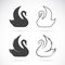 Vector images of swan design