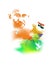 Vector Indian Patriotic concept banner with abstract tricolor background.
