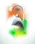 Vector Indian Patriotic concept banner with abstract tricolor background.