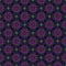 Vector Indonesian batik style floral seamless pattern background. Stylized flowers in purple, gold on dark backdrop