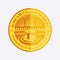 vector of Indonesian dinar coin, gold coin, Muslim currency