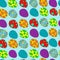 Vector infinite pattern with Easter eggs