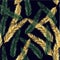 Vector infinite pattern of palm leaves. Seamless summer pattern