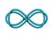 Vector Infinity sign made of twisted cords. Mobius strip symbol.