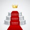 Vector infografic podium with red carpet