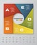 Vector infographic 5 steps round banner template.