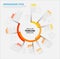 Vector Infographic circular timeline report template
