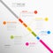 Vector Infographic diagonal timeline report template