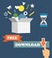 Vector infographics depicting freemium business model - free of charge