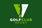 Vector initials letter V with golf creative geometric modern logo design,
