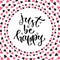 Vector inspirational calligraphy. Just be happy. Modern print and t-shirt design.