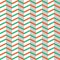Vector Interlaced Orange and Green Zigzag Stripes Texture in White Background