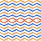 Vector Interlacing Orange and Blue Zigzag Stripes Texture in White Background