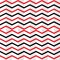 Vector Interlacing Red and Black Zigzag Stripes Texture in White Background