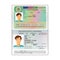 Vector international open passport with Luxembourg visa