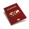 Vector international passport red cover isometric 3d template