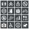 Vector International signs icon set