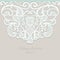 Vector invitation card ornamental lace with damask elements