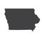 Vector Iowa Map silhouette