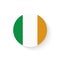 Vector - Ireland Flag Glossy Button
