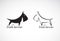 Vector of irish terrier dog esign on white background. pet.