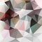 Vector irregular polygon background - triangle low poly pattern - baby pink, mauve, gray, maroon, taupe color